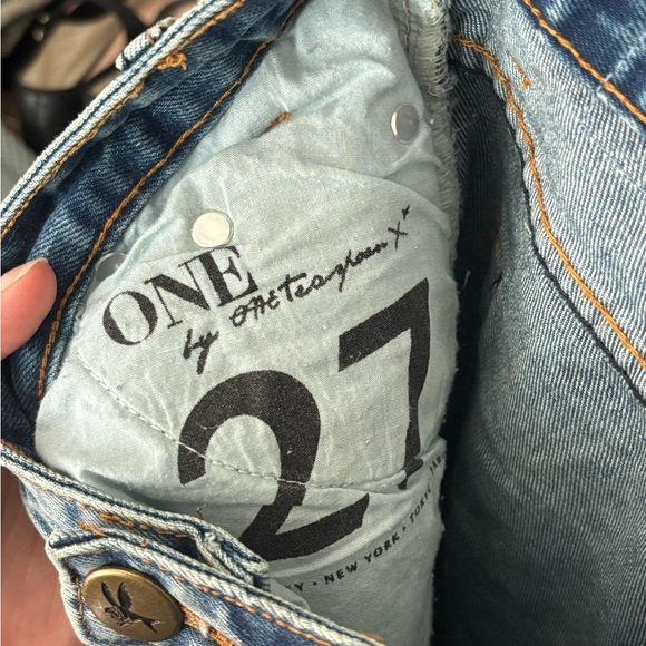 NWT One Teaspoon Freebirds Ripped Jeans in Vintage Blue Size 27 Kardashian - Picture 4 of 11